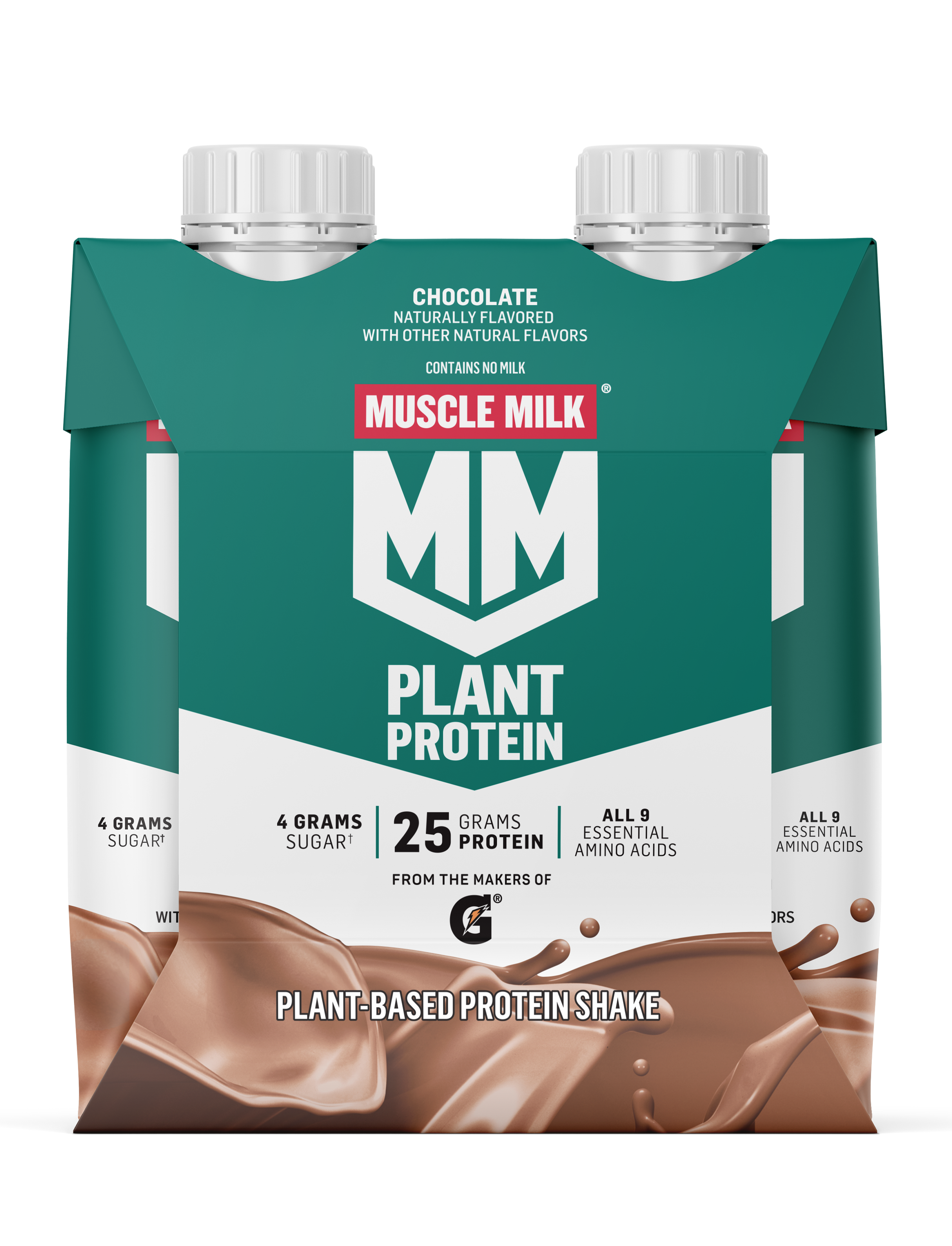 Muscle Milk 4-Pack Plant-Based Protein Shake - Chocolate