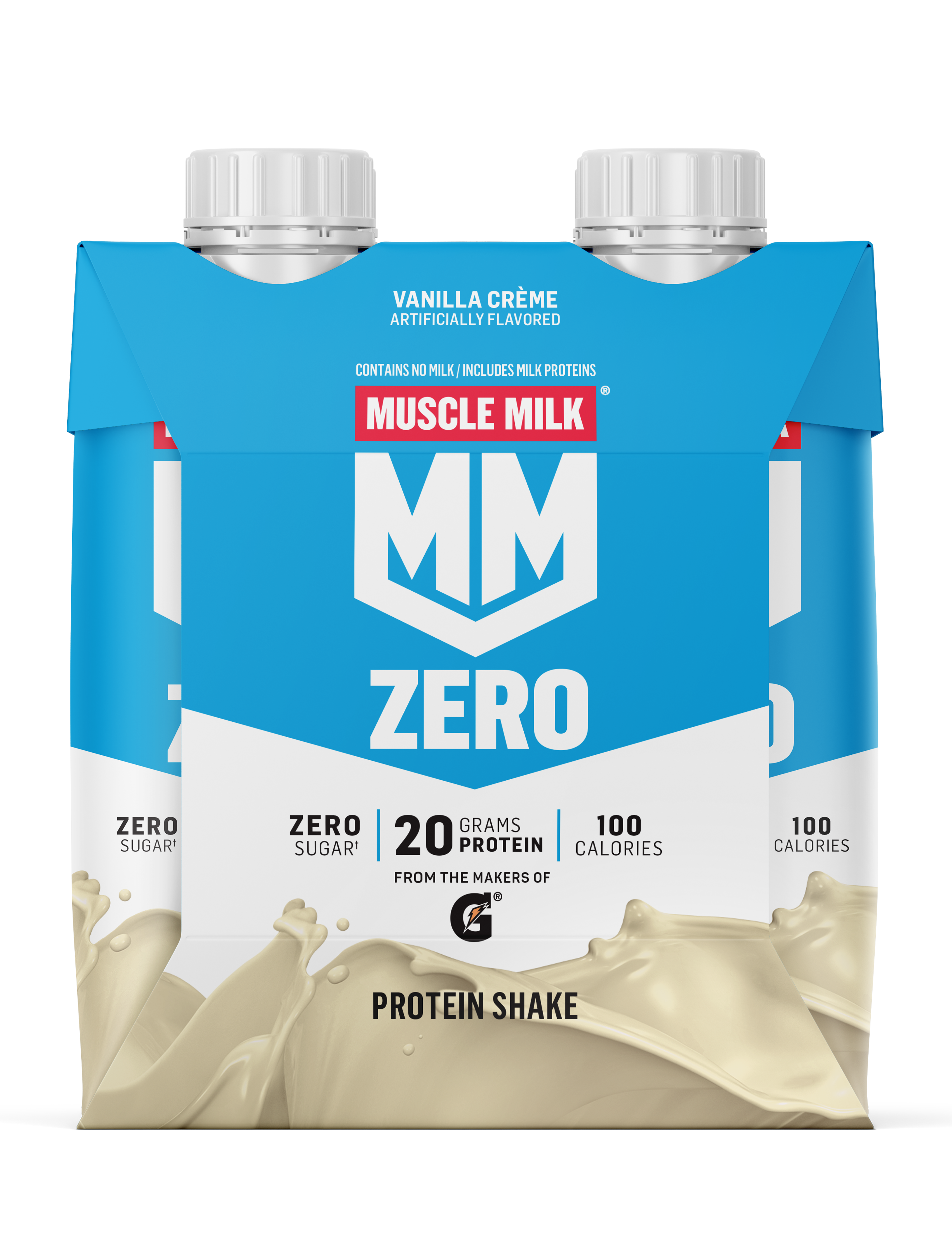 Muscle Milk 4-Pack Zero Sugar Protein Shake - Vanilla