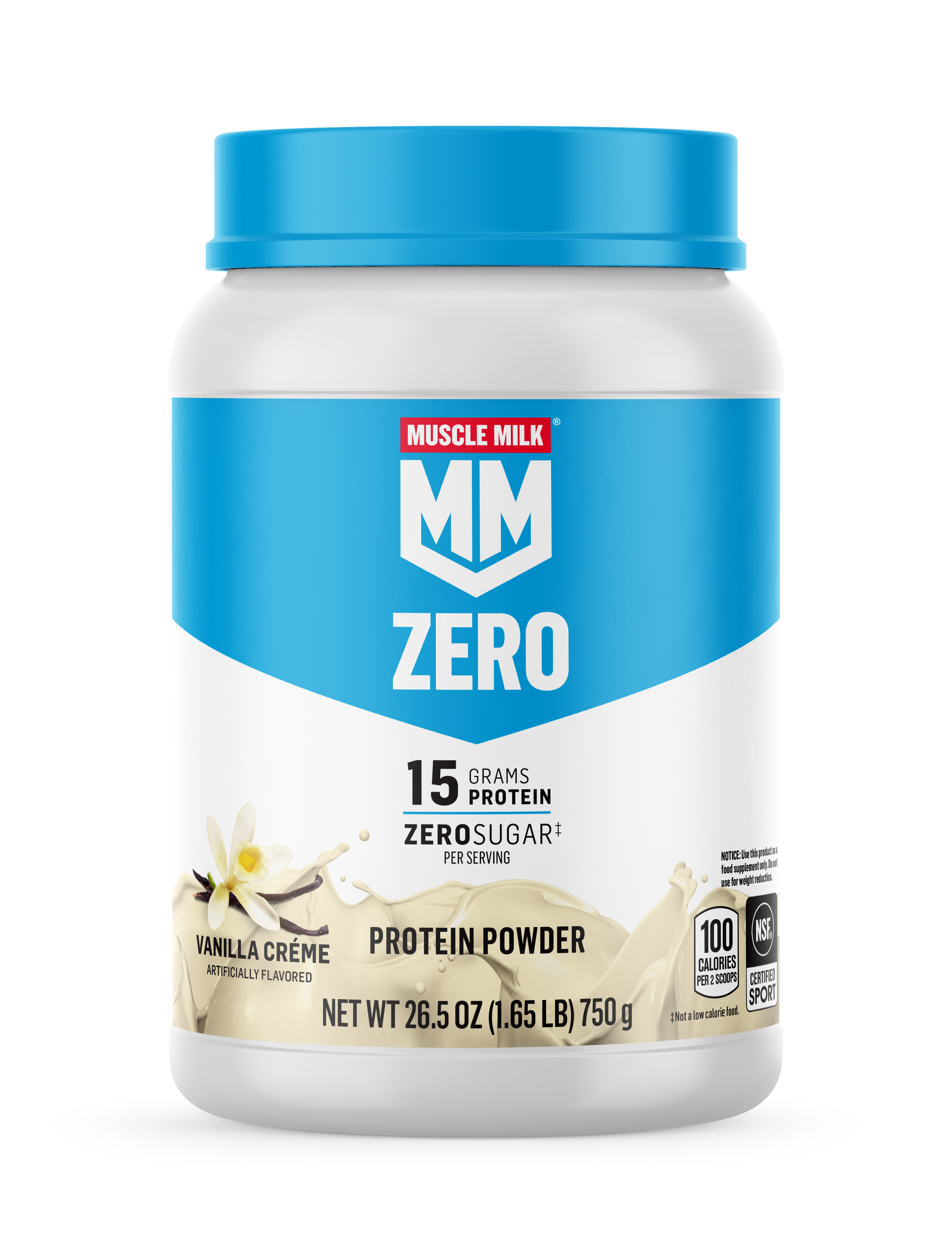Muscle Milk Zero Sugar Protein Powder - Vanilla